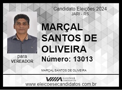 Candidato MARÇAL SANTOS DE OLIVEIRA 2024 - JARI - Eleições