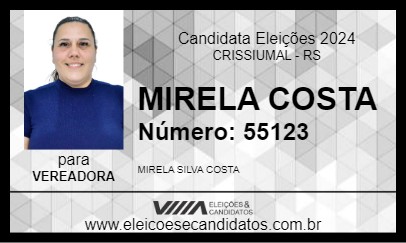 Candidato MIRELA COSTA 2024 - CRISSIUMAL - Eleições