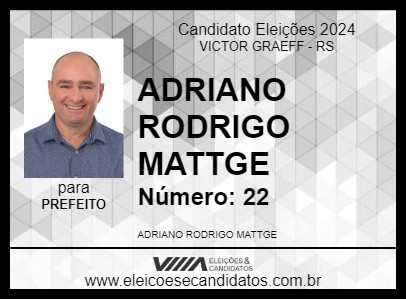 Candidato ADRIANO RODRIGO MATTGE 2024 - VICTOR GRAEFF - Eleições