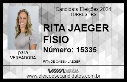 Candidato RITA JAEGER FISIO 2024 - TORRES - Eleições