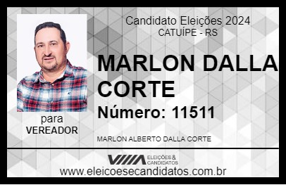 Candidato MARLON DALLA CORTE 2024 - CATUÍPE - Eleições