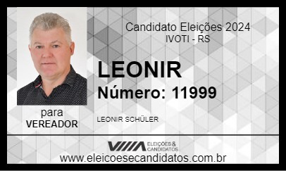 Candidato LEONIR 2024 - IVOTI - Eleições