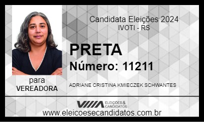 Candidato PRETA 2024 - IVOTI - Eleições