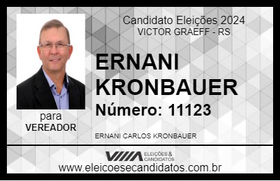 Candidato ERNANI KRONBAUER 2024 - VICTOR GRAEFF - Eleições