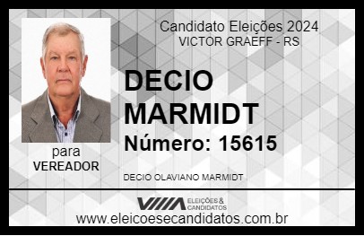 Candidato DECIO MARMIDT 2024 - VICTOR GRAEFF - Eleições