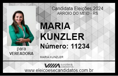 Candidato MARIA KUNZLER 2024 - ARROIO DO MEIO - Eleições