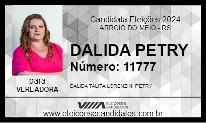 Candidato DALIDA PETRY 2024 - ARROIO DO MEIO - Eleições