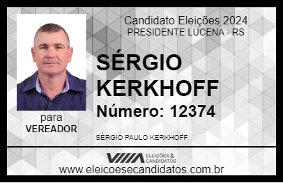 Candidato SÉRGIO KERKHOFF 2024 - PRESIDENTE LUCENA - Eleições