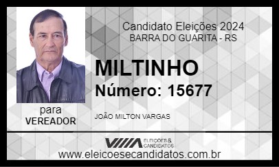 Candidato MILTINHO 2024 - BARRA DO GUARITA - Eleições