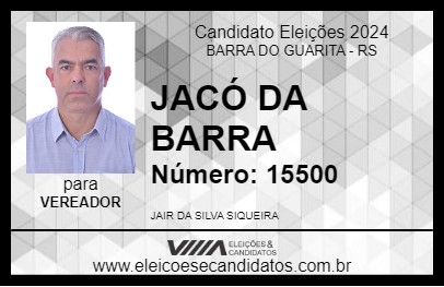 Candidato JACÓ DA BARRA 2024 - BARRA DO GUARITA - Eleições