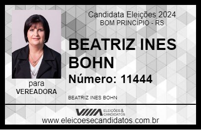 Candidato BEATRIZ INES BOHN 2024 - BOM PRINCÍPIO - Eleições