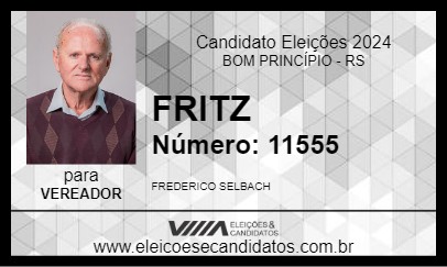 Candidato FRITZ 2024 - BOM PRINCÍPIO - Eleições