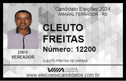 Candidato CLEUTO FREITAS 2024 - AMARAL FERRADOR - Eleições