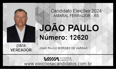 Candidato JOÃO PAULO 2024 - AMARAL FERRADOR - Eleições