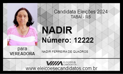 Candidato NADIR 2024 - TABAÍ - Eleições