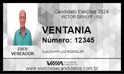 Candidato VENTANIA 2024 - VICTOR GRAEFF - Eleições