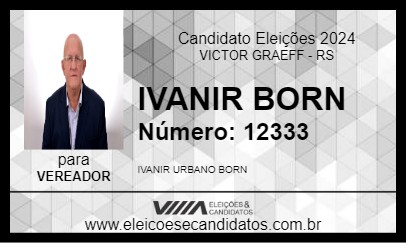 Candidato IVANIR BORN 2024 - VICTOR GRAEFF - Eleições