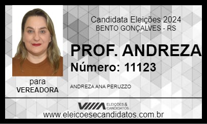 Candidato PROF. ANDREZA 2024 - BENTO GONÇALVES - Eleições