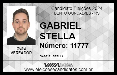 Candidato GABRIEL STELLA 2024 - BENTO GONÇALVES - Eleições