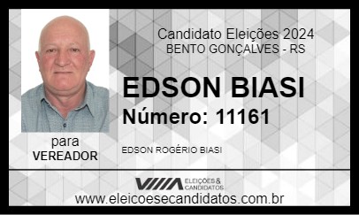 Candidato EDSON BIASI 2024 - BENTO GONÇALVES - Eleições