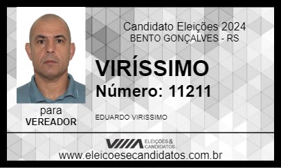 Candidato VIRÍSSIMO 2024 - BENTO GONÇALVES - Eleições