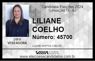 Candidato LILIANE COELHO 2024 - TUPANCIRETÃ - Eleições