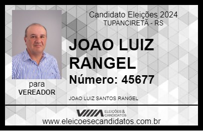 Candidato JOAO LUIZ RANGEL 2024 - TUPANCIRETÃ - Eleições