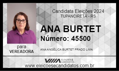 Candidato ANA BURTET 2024 - TUPANCIRETÃ - Eleições