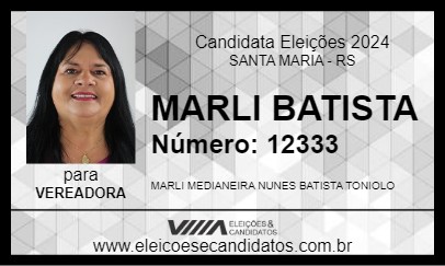 Candidato MARLI BATISTA 2024 - SANTA MARIA - Eleições