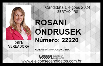 Candidato ROSANI ONDRUSEK 2024 - SERTÃO - Eleições