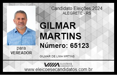 Candidato GILMAR MARTINS 2024 - ALEGRETE - Eleições