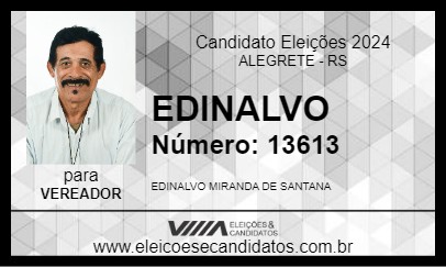 Candidato EDINALVO 2024 - ALEGRETE - Eleições