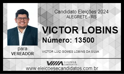 Candidato VICTOR LOBINS 2024 - ALEGRETE - Eleições