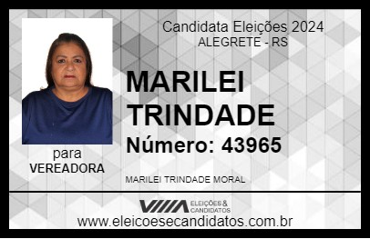 Candidato MARILEI TRINDADE 2024 - ALEGRETE - Eleições