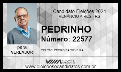 Candidato PEDRINHO 2024 - VENÂNCIO AIRES - Eleições