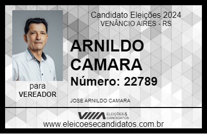 Candidato ARNILDO CAMARA 2024 - VENÂNCIO AIRES - Eleições