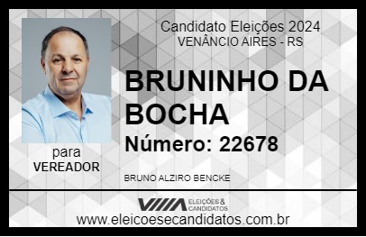 Candidato BRUNINHO DA BOCHA 2024 - VENÂNCIO AIRES - Eleições