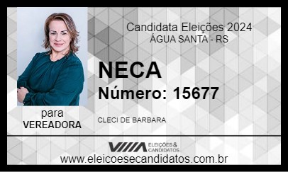 Candidato NECA 2024 - ÁGUA SANTA - Eleições