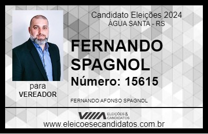 Candidato FERNANDO SPAGNOL 2024 - ÁGUA SANTA - Eleições