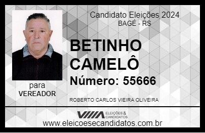 Candidato BETINHO CAMELÔ 2024 - BAGÉ - Eleições