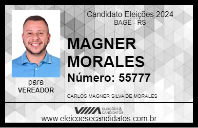 Candidato MAGNER MORALES 2024 - BAGÉ - Eleições