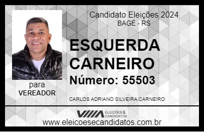 Candidato ESQUERDA CARNEIRO 2024 - BAGÉ - Eleições