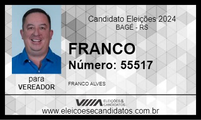 Candidato FRANCO 2024 - BAGÉ - Eleições