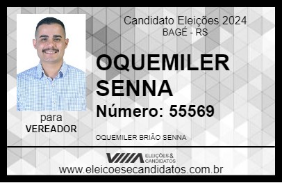 Candidato OQUEMILER SENNA 2024 - BAGÉ - Eleições