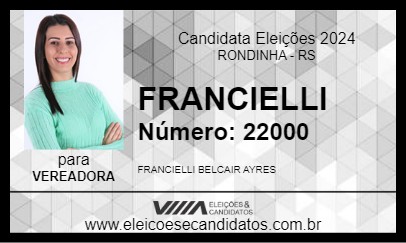 Candidato FRANCIELLI  2024 - RONDINHA - Eleições