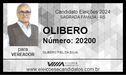 Candidato OLIBERO 2024 - SAGRADA FAMÍLIA - Eleições