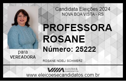 Candidato PROFESSORA ROSANE 2024 - NOVA BOA VISTA - Eleições