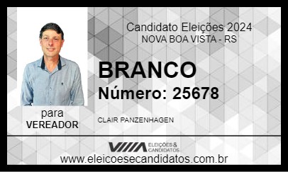 Candidato BRANCO 2024 - NOVA BOA VISTA - Eleições