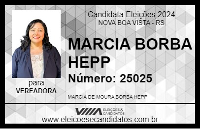 Candidato MARCIA BORBA HEEP 2024 - NOVA BOA VISTA - Eleições