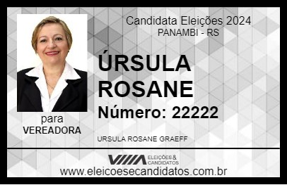 Candidato ÚRSULA ROSANE 2024 - PANAMBI - Eleições